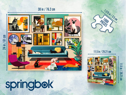 Mid Century Cats 1000 Piece Puzzle