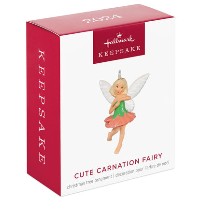 Mini Cute Carnation Fairy Ornament, 1.12"