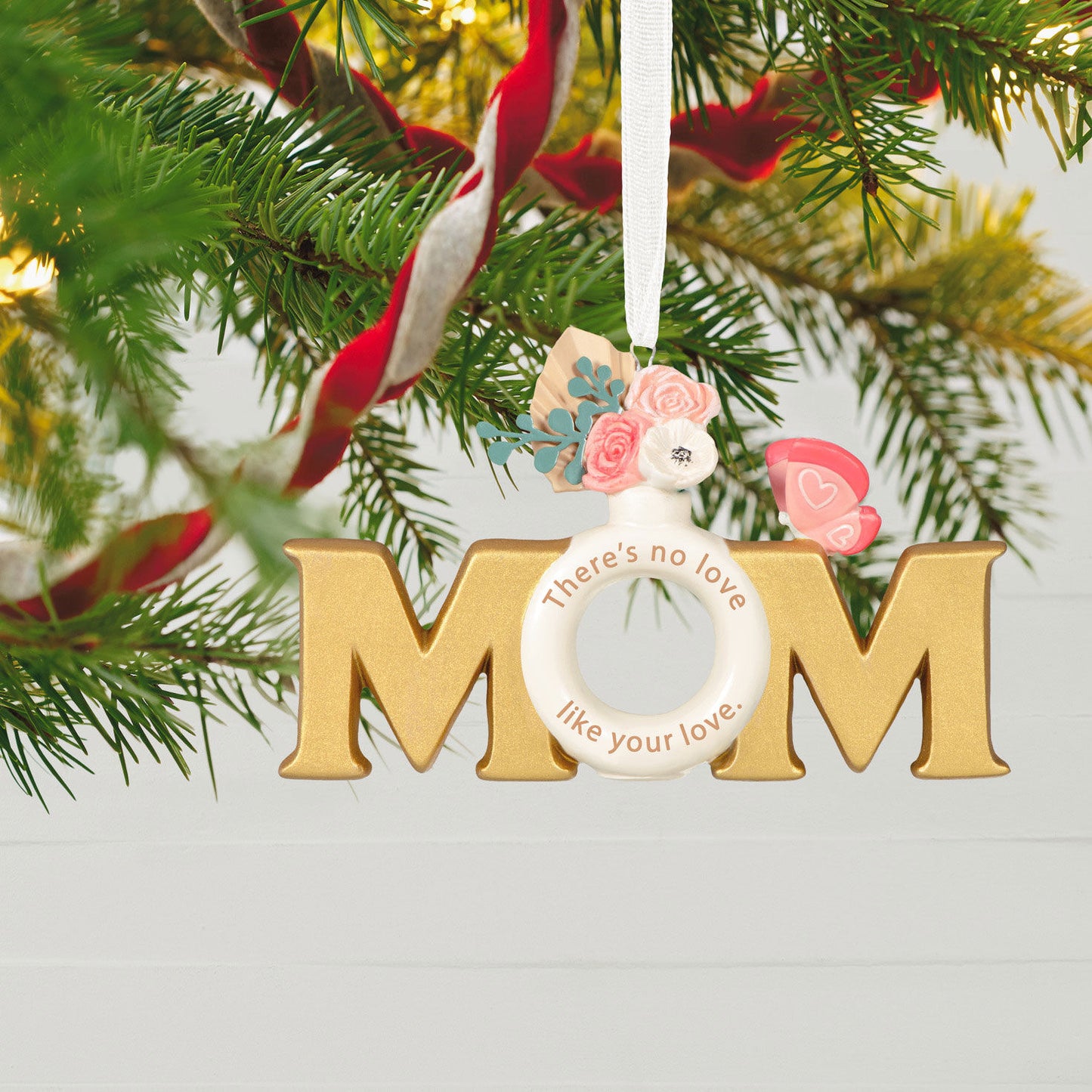 Mom's Love Porcelain Ornament