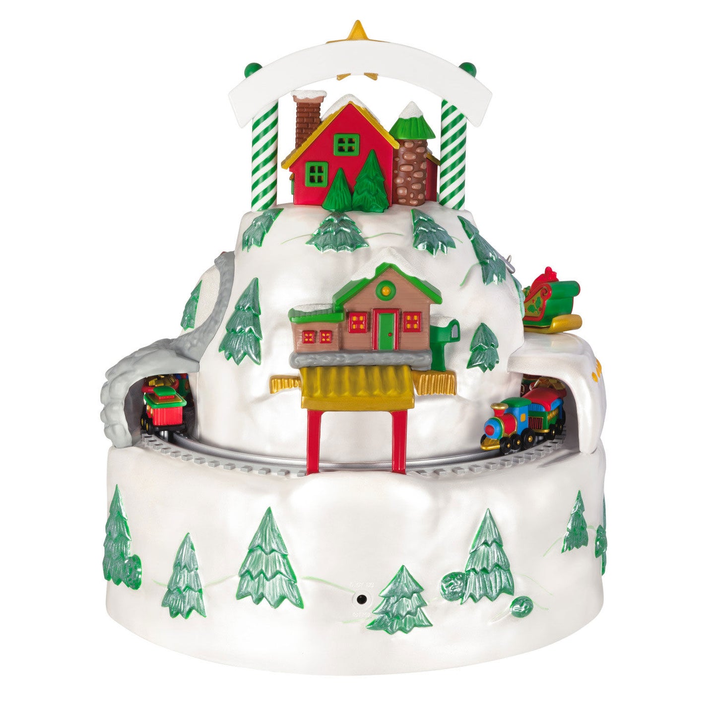 North Pole Village Tabletop Decoration With Light, Sound and Motion