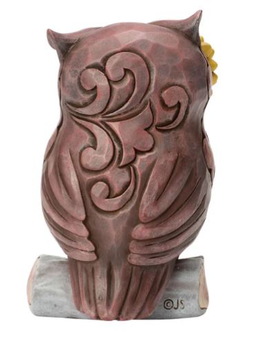 Jim Shore Owl on Log Mini Figurine