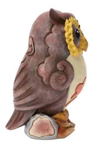Jim Shore Owl on Log Mini Figurine