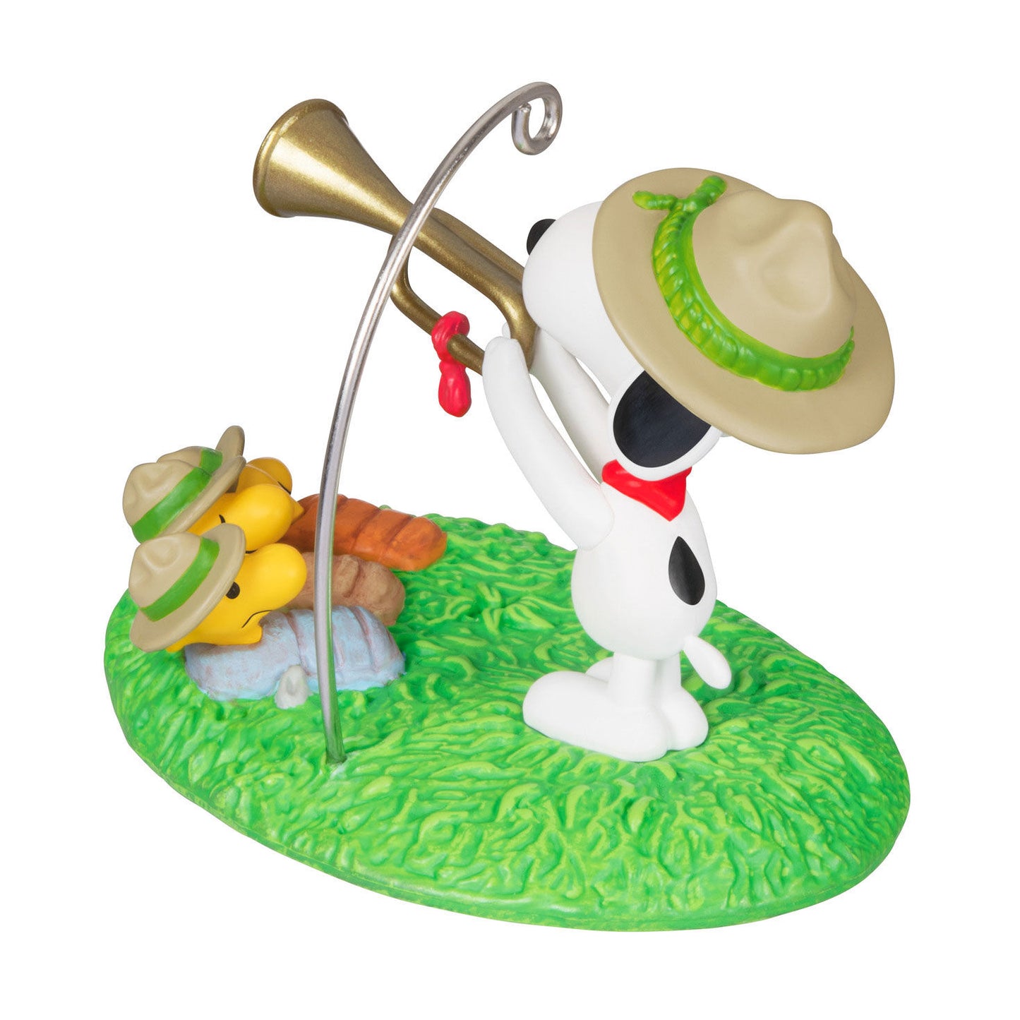 The Peanuts® Gang Beagle Scouts 50th Anniversary Rise and Shine! Ornament and Pin, Set of 2