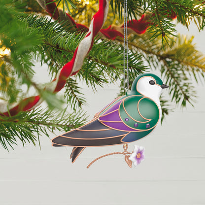 The Beauty of Birds Violet-Green Swallow Ornament