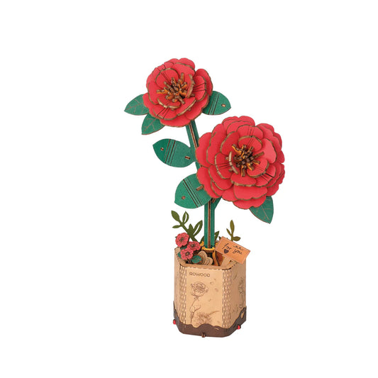Wooden Red Camellia Puzzle