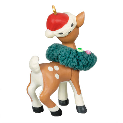 Mini Retro Reindeer Ornament, 1.41"