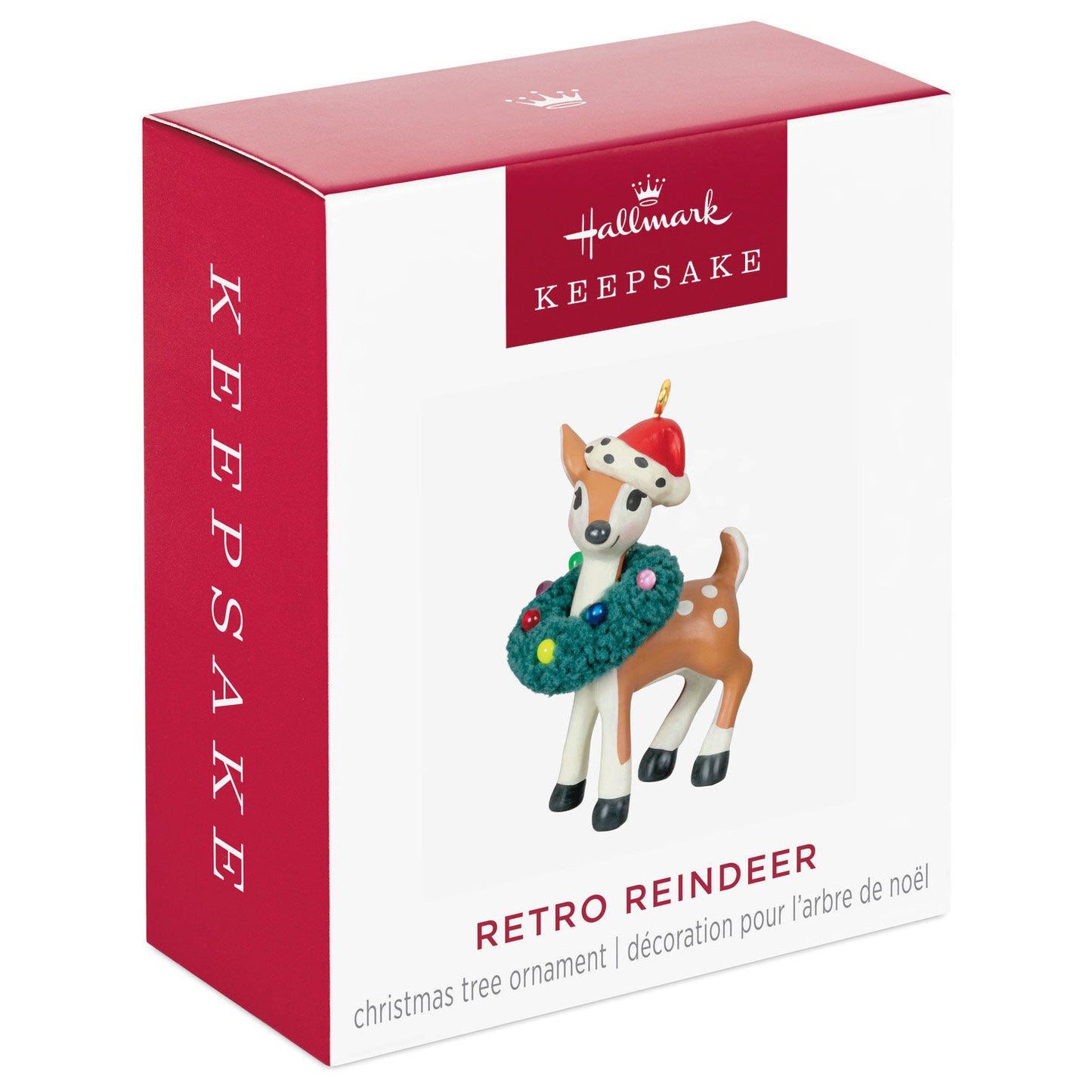 Mini Retro Reindeer Ornament, 1.41"