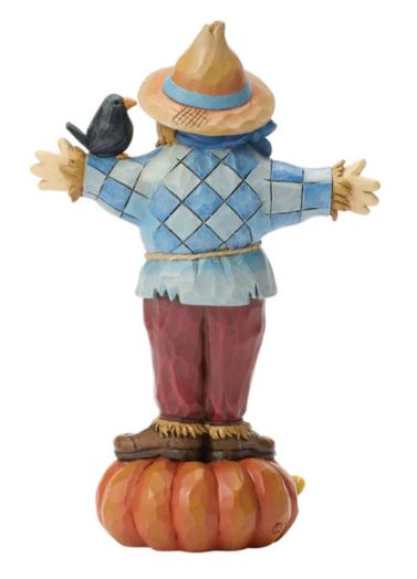 Jim Shore Scarecrow Standing on Pumpkin