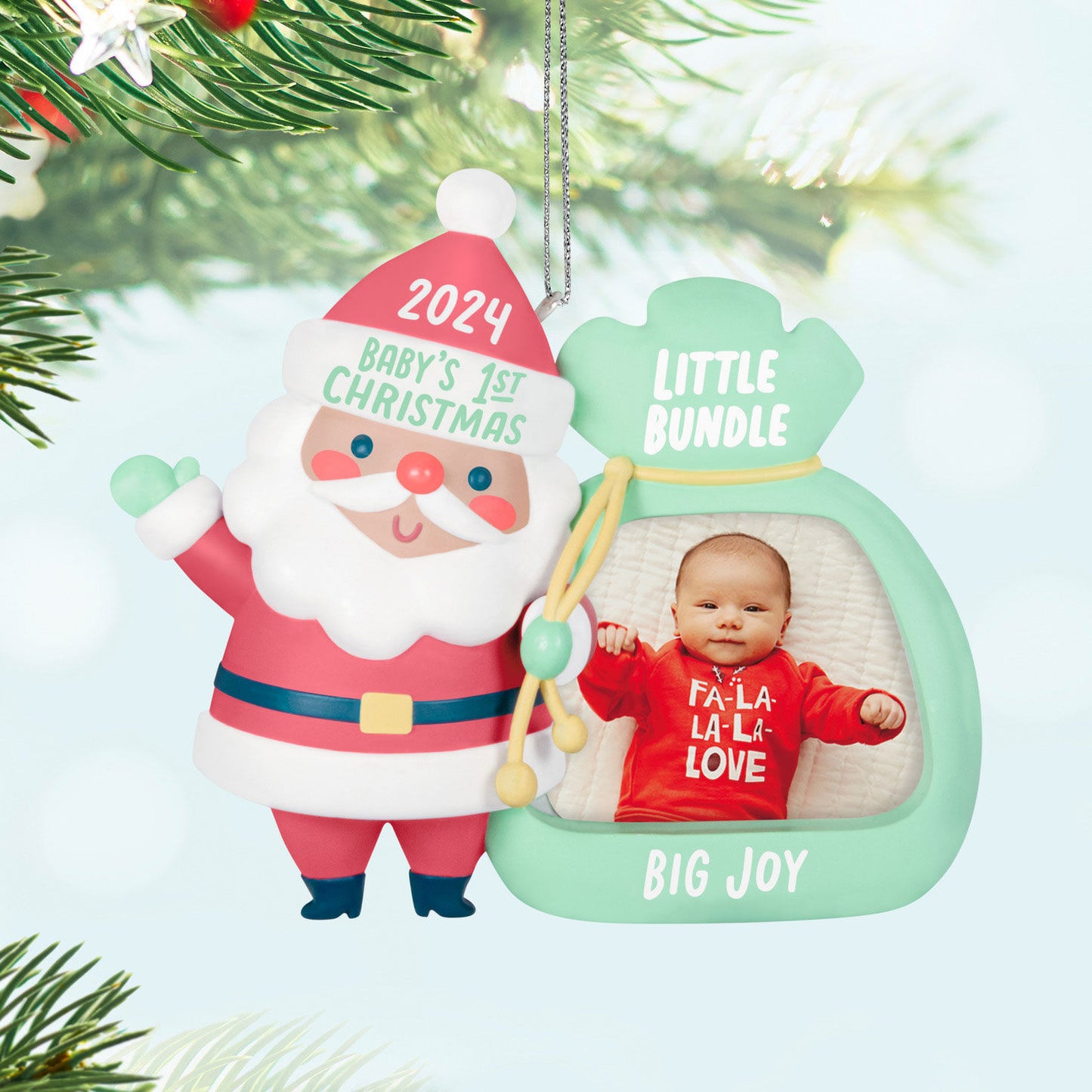 Little Bundle Big Joy 2024 Photo Frame Ornament