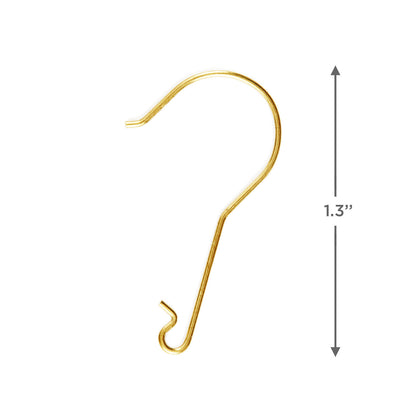 Brass Ornament Hooks, Set of 20