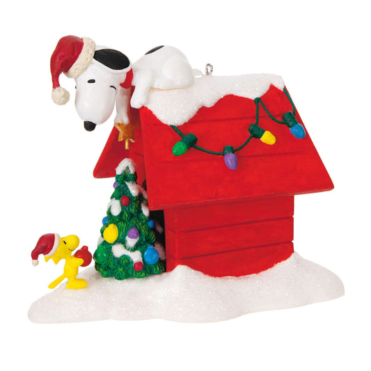 The Peanuts® Gang Deck the Doghouse Musical Ornament With Light