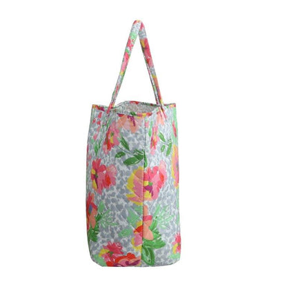 floral tote side