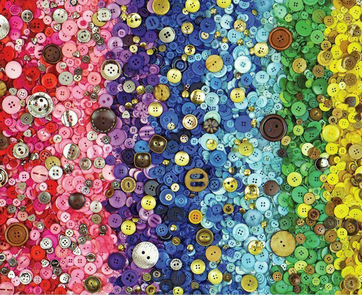 Puzzle image of colorful buttons