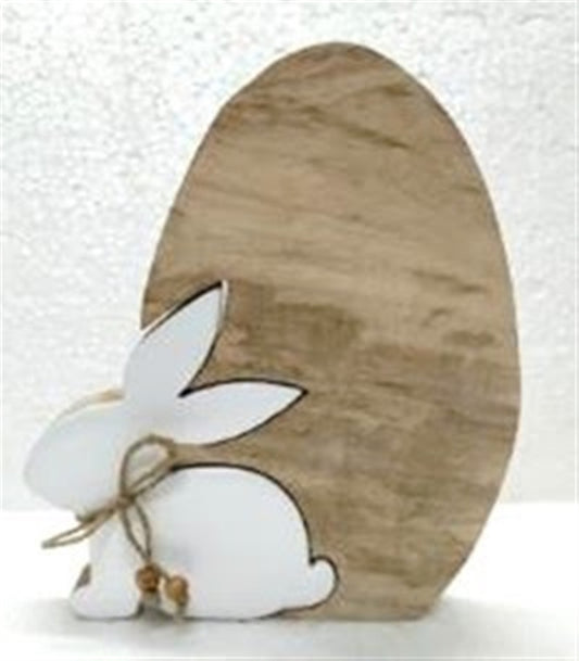 Bunny Decor Egg with Ribbon