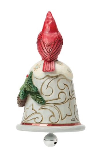 Jim Shore Cardinal Perched on Bell