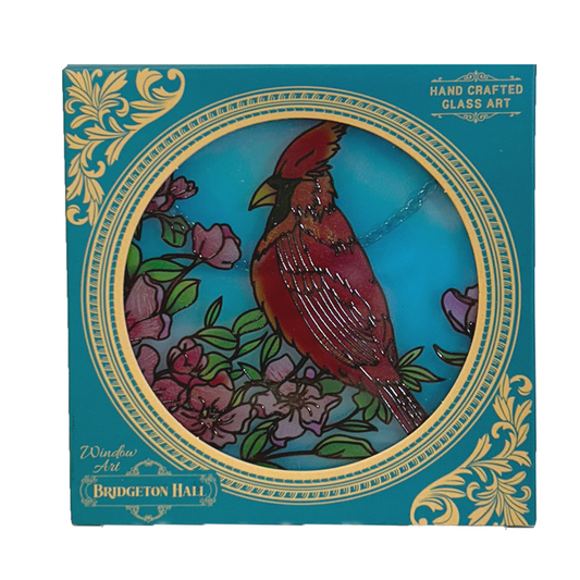 Cardinal Frost - Hand Crafted Glass Window Art