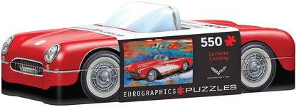 corvette tin puzzle container