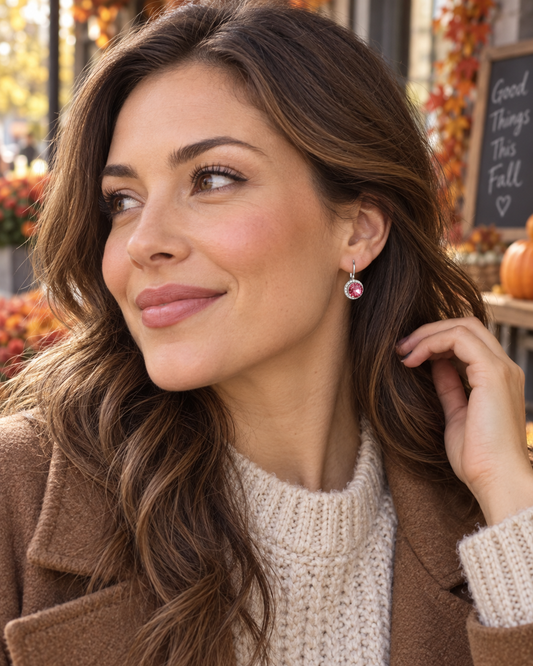 Genuine European Crystal Birthstone Earrings