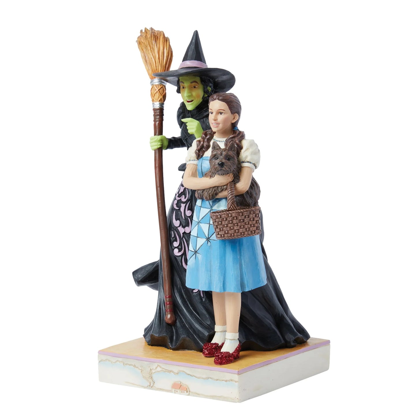 witch and dorothy figurine 3/4 view