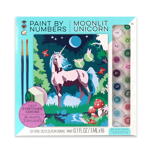 unicorn paint by numbers box front