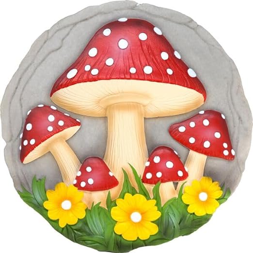 Mushroom garden stepping stone