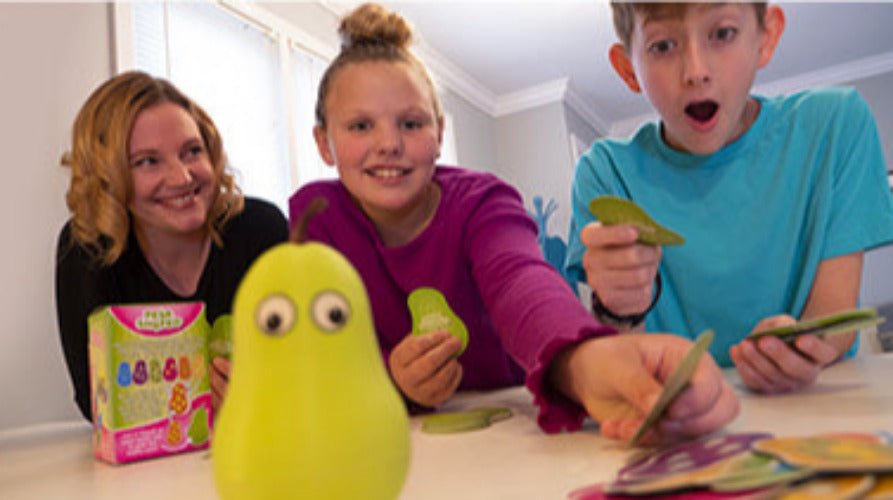 Family Playing Pear game