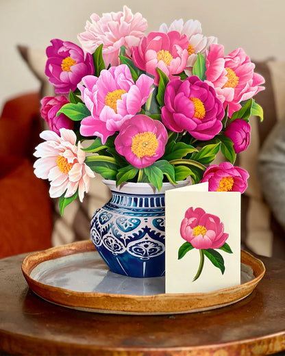 Pop-up flowers and notecard