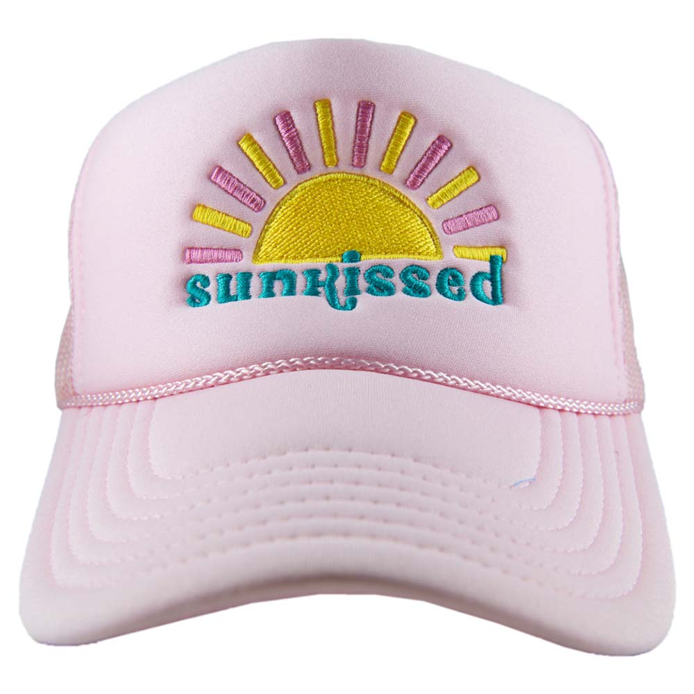 light pink embroidered hat