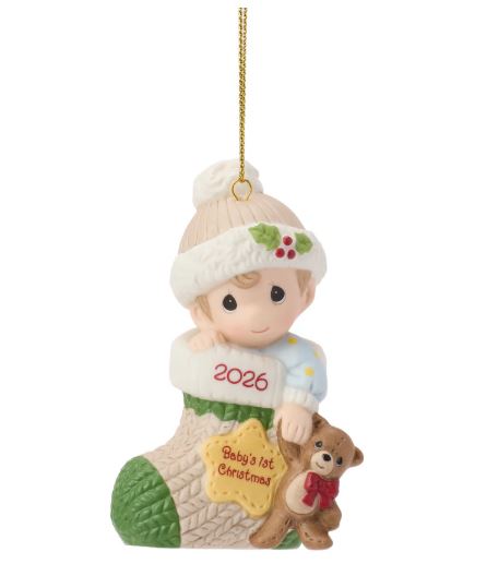 Precious Moments Dated 2026 Baby Boy Hanging Ornament