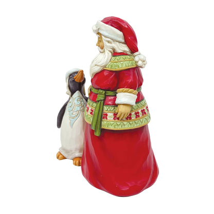 santa and penguin figurine side