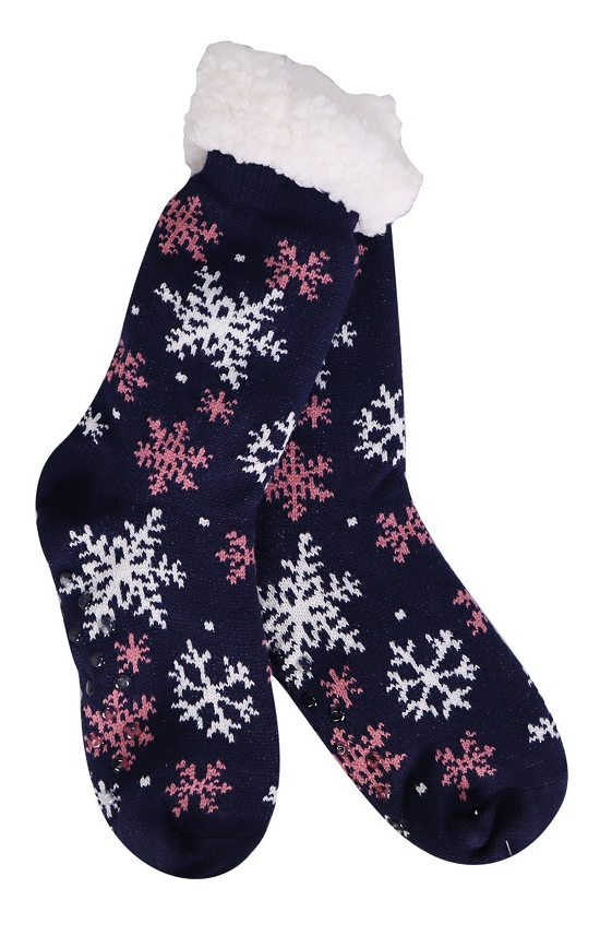 black snowflake thermal socks