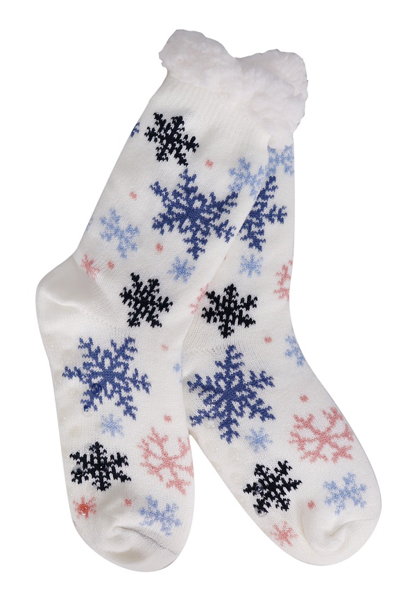 snowflake thermals socks