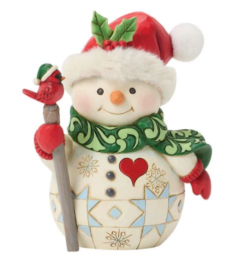 Jim Shore Snowman Bird on A Stick