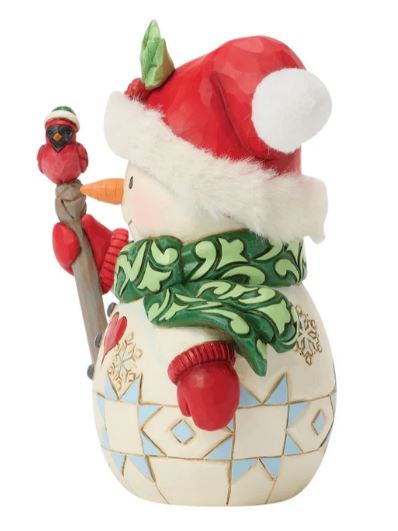 Jim Shore Snowman Bird on A Stick