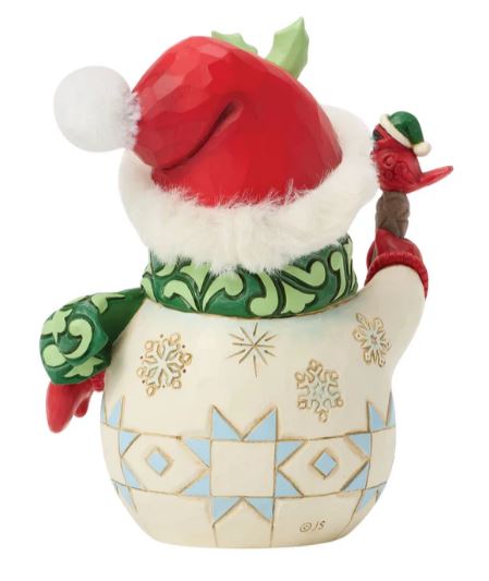 Jim Shore Snowman Bird on A Stick
