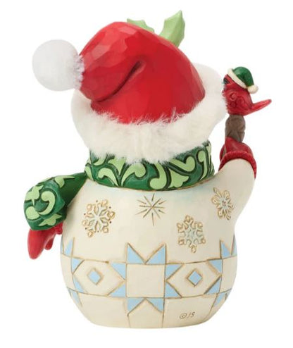 Jim Shore Snowman Bird on A Stick