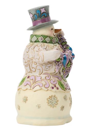 Purple Snowman Figurine by Jim Shore