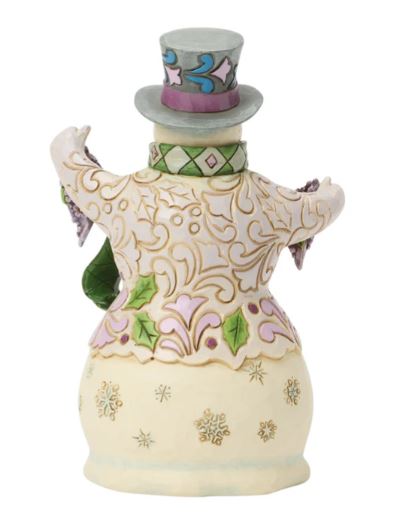 Purple Snowman Figurine by Jim Shore