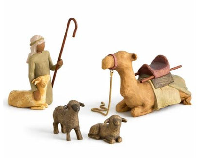 Willow Tree Shepherd and Stable Animals