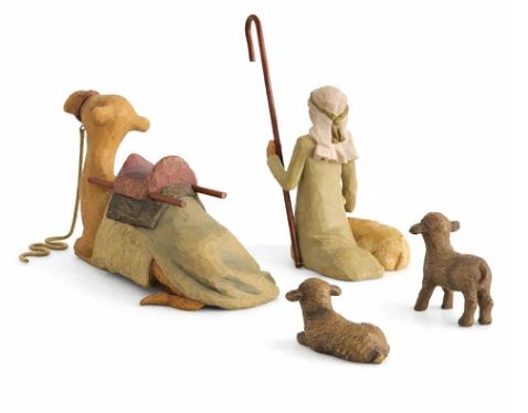 Willow Tree Shepherd and Stable Animals
