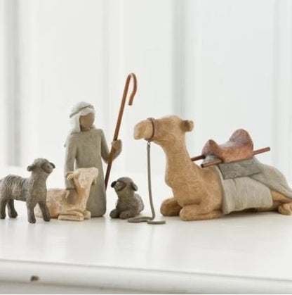 Willow Tree Shepherd and Stable Animals