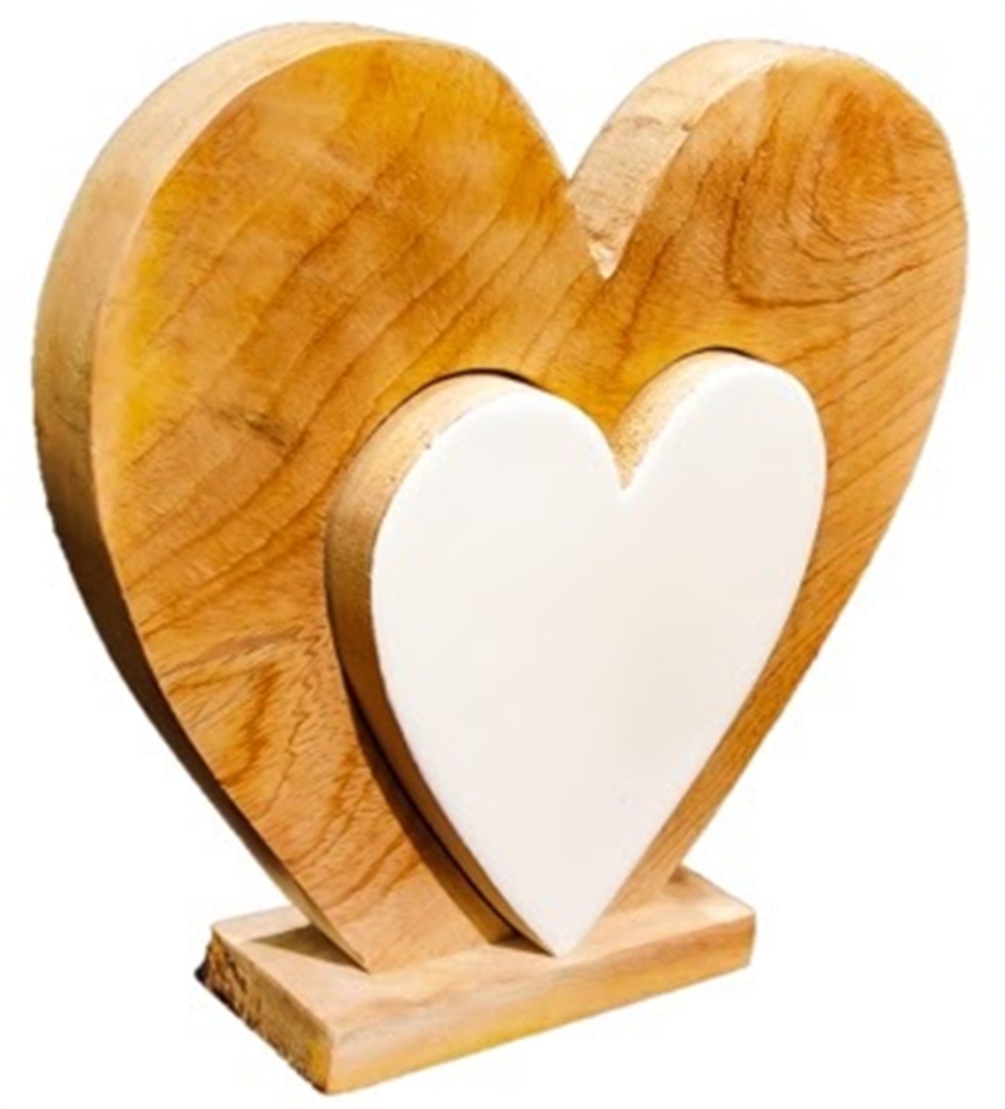 wooden heart shaped decor