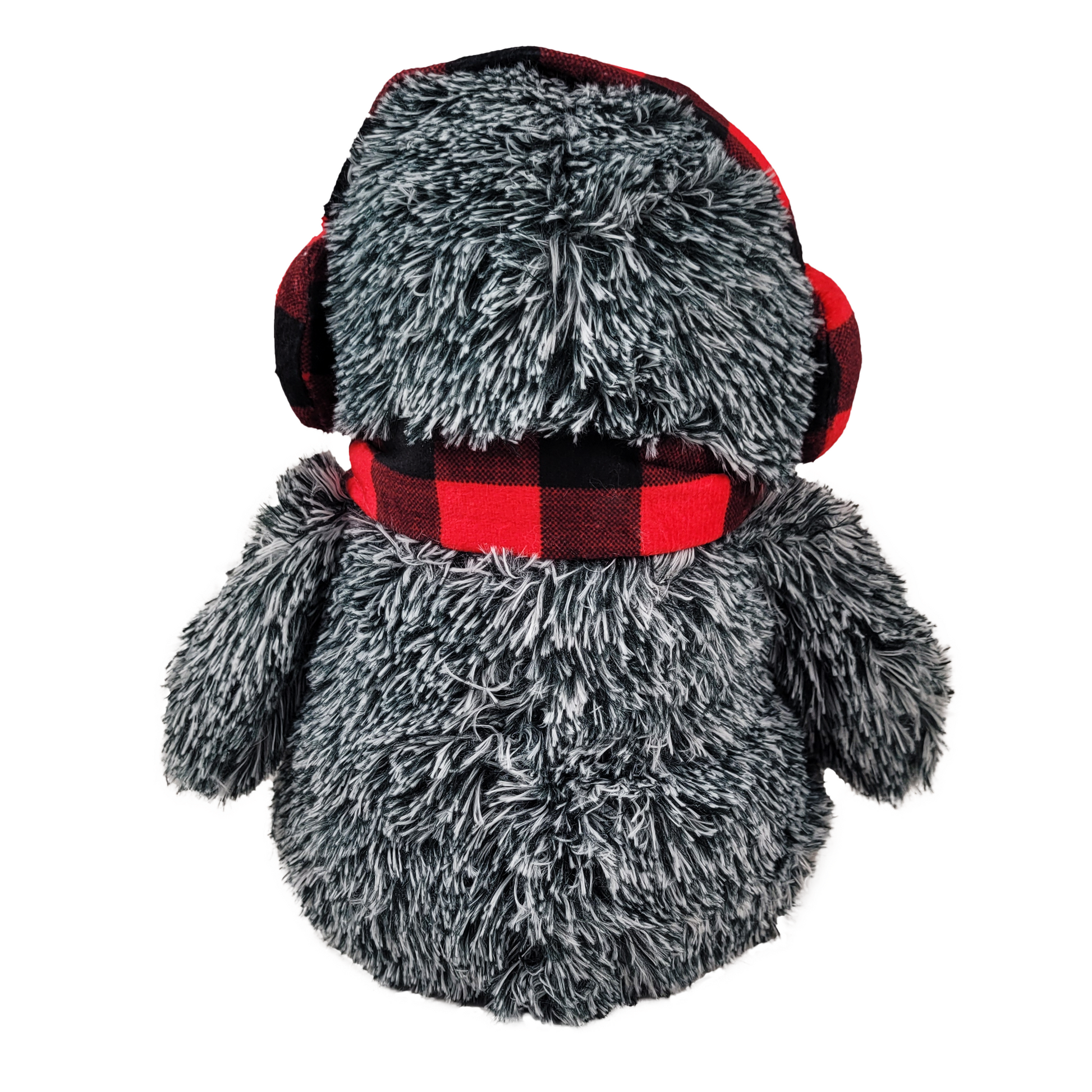 winter penguin plush back
