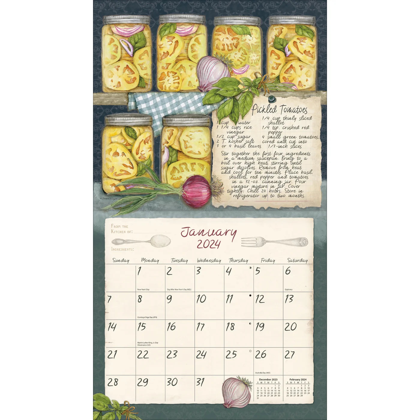 kitchen calendar january