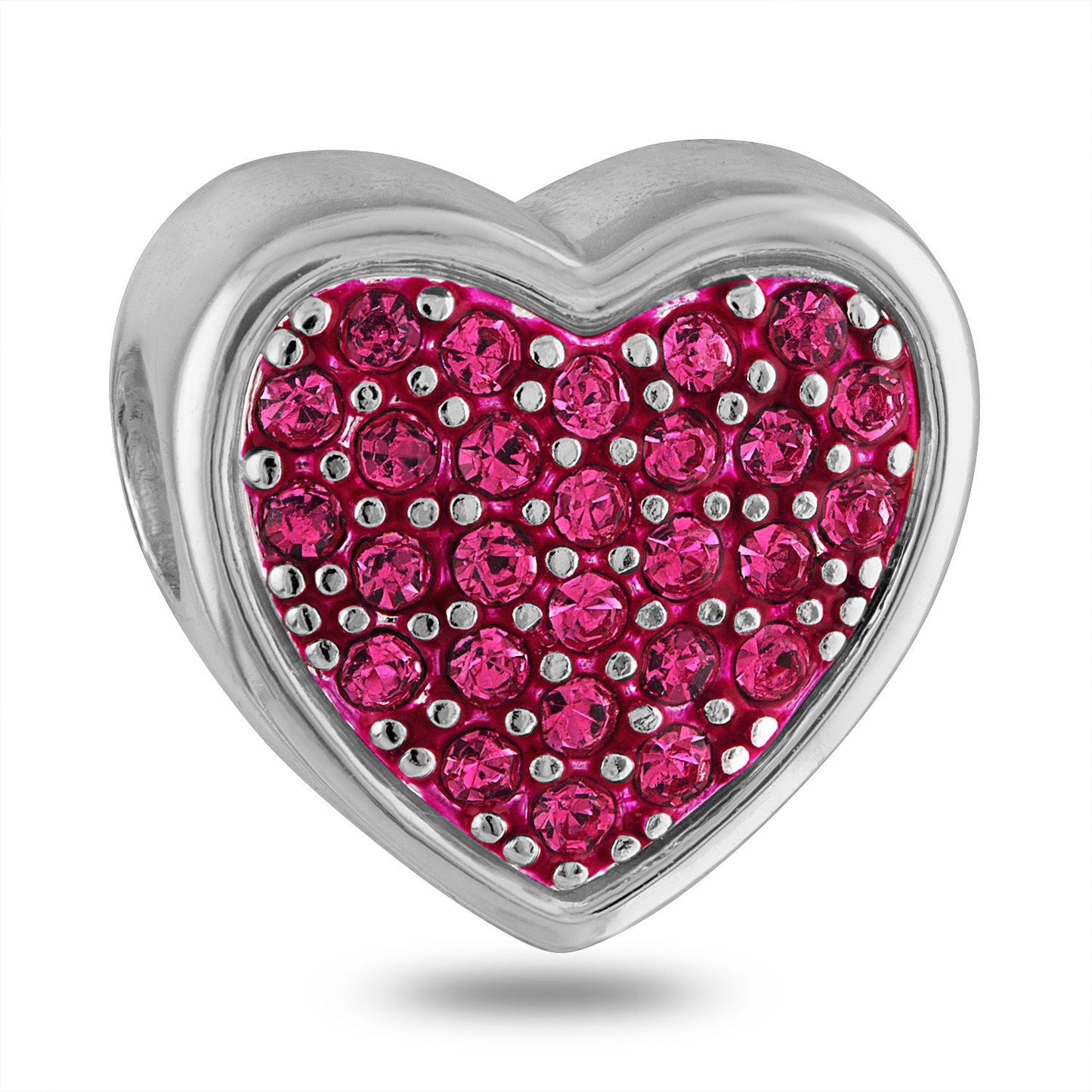 Davinci Beads Pink CZ Heart