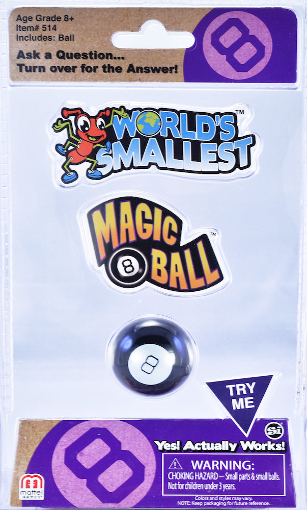 worlds smallest magic eight ball package