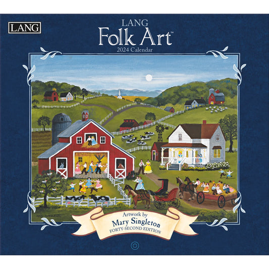 folk art calendar front