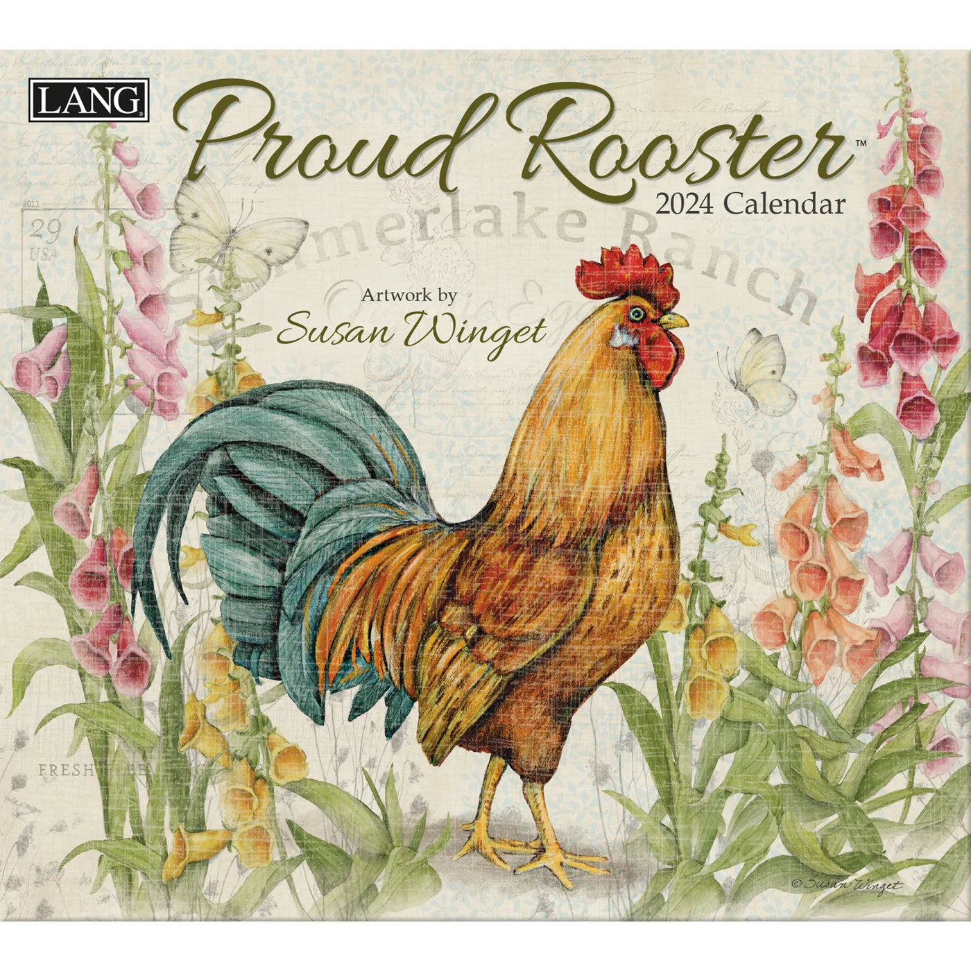 rooster calendar front