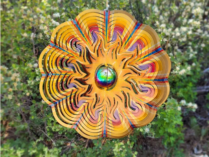 Gazing Sun Design Wind Spinner - 12 – Garden Wind Spinners