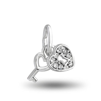 heart and key charm